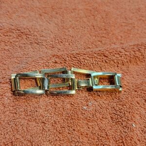 Gold tone square link bracelet